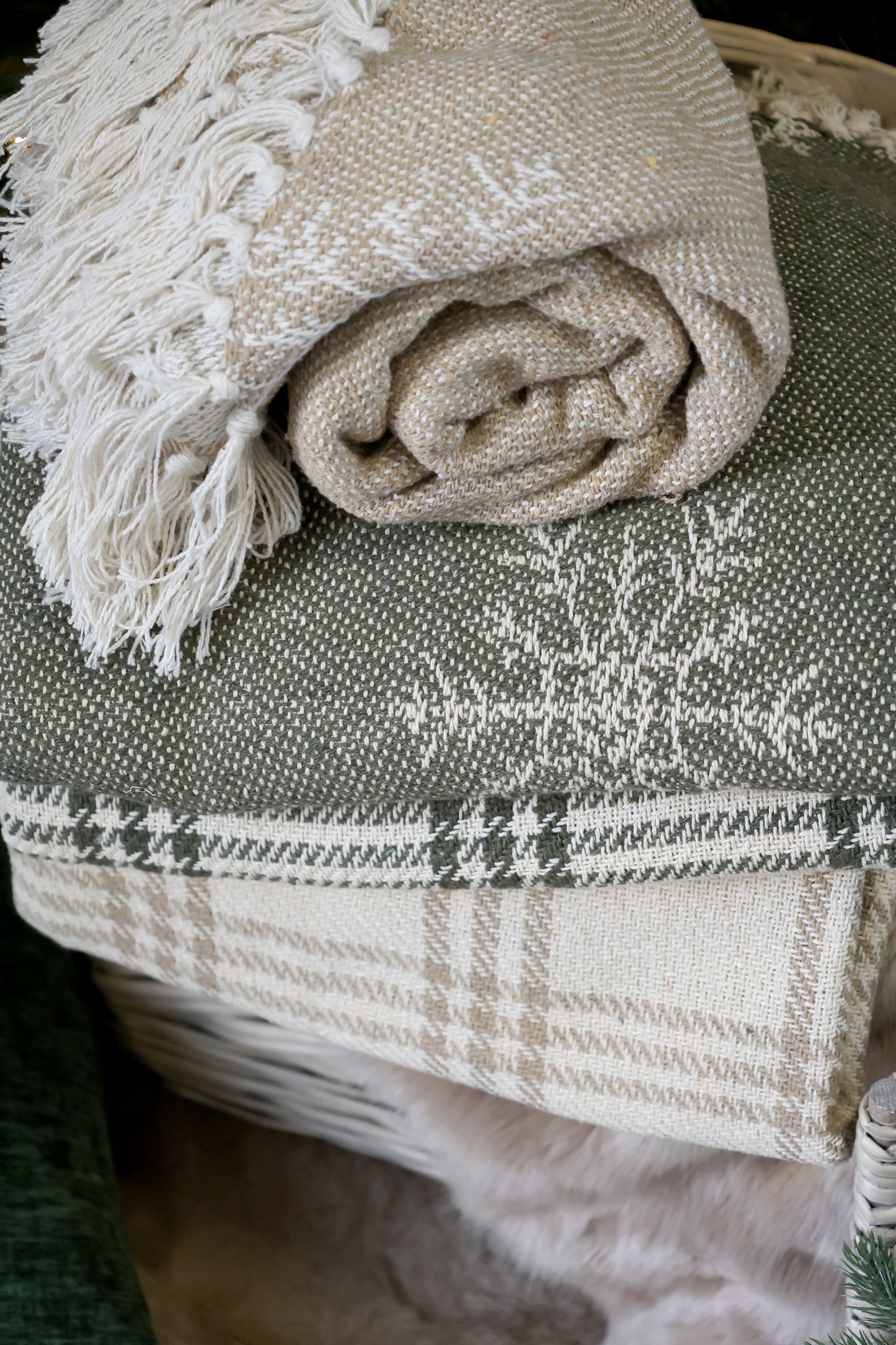 Plaid Noé en coton recyclé -Chic Antique