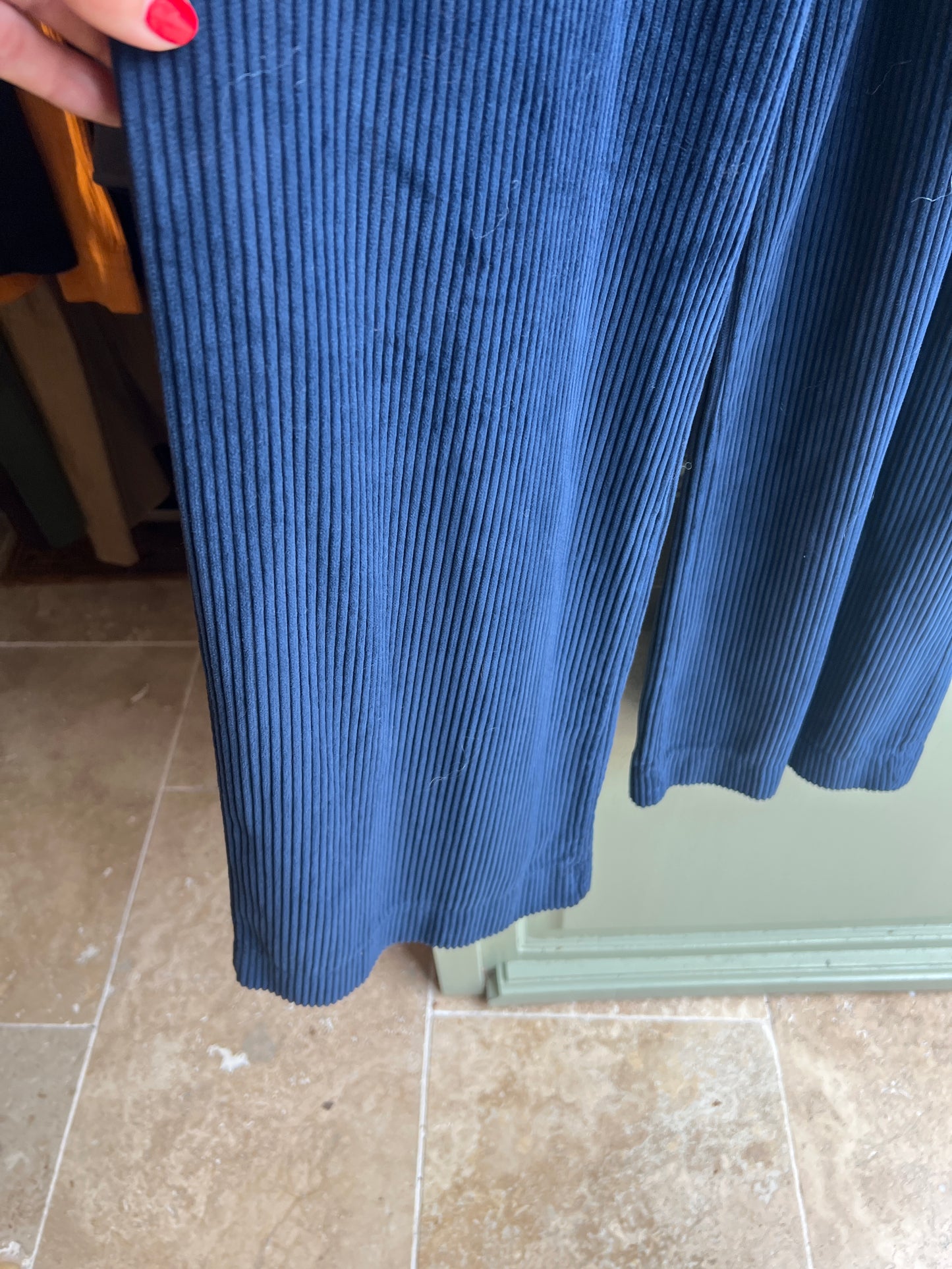 Pantalon marine 2 boutons-Johanna Paris