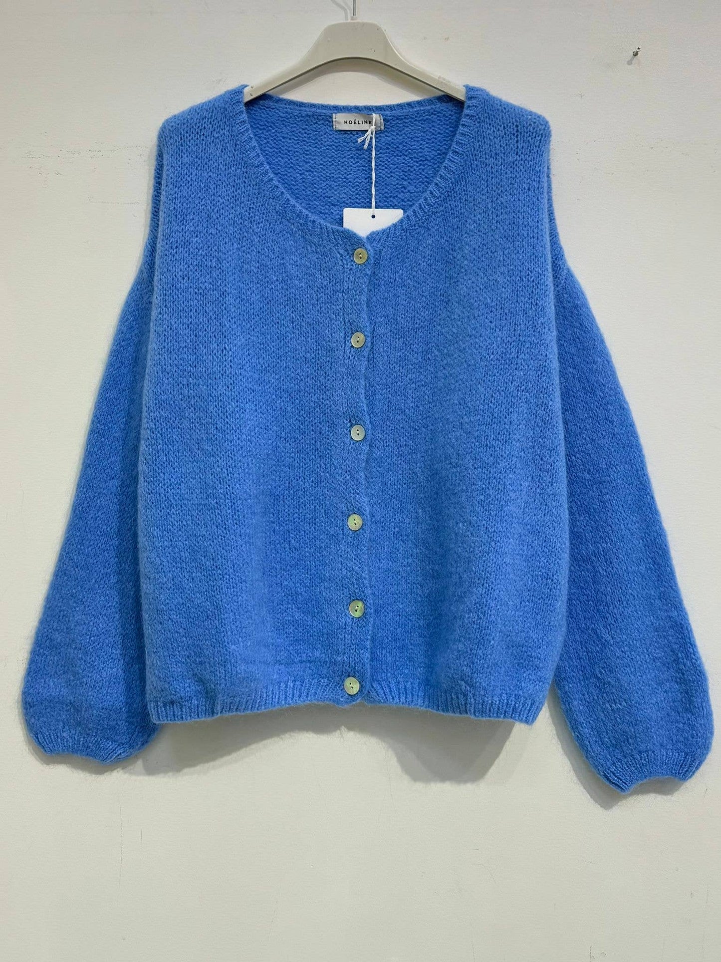 Gilet en kid mohair et laine 7535: Bleu clair