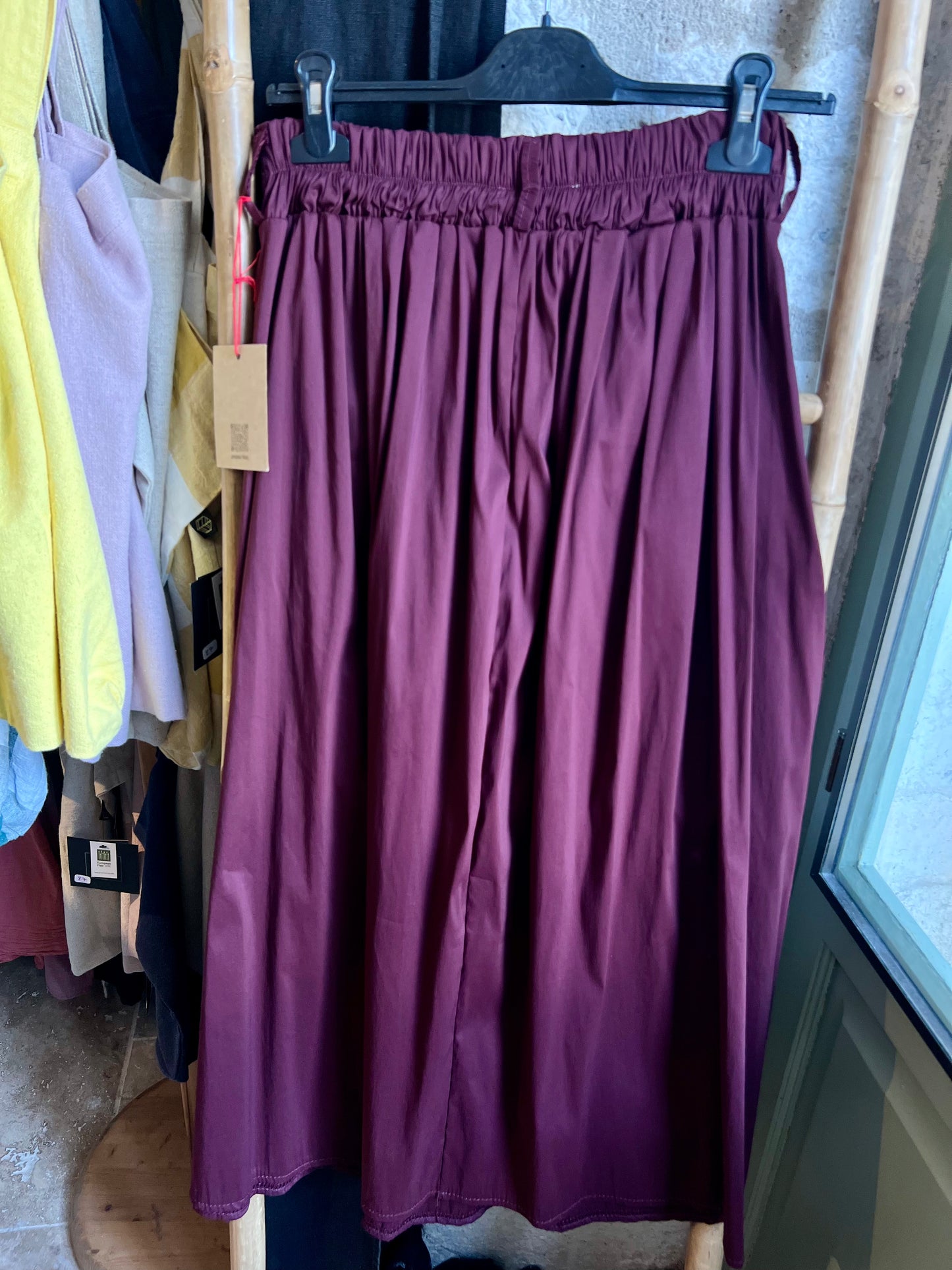 Promo-Jupe longue Diane prune Johanna Paris