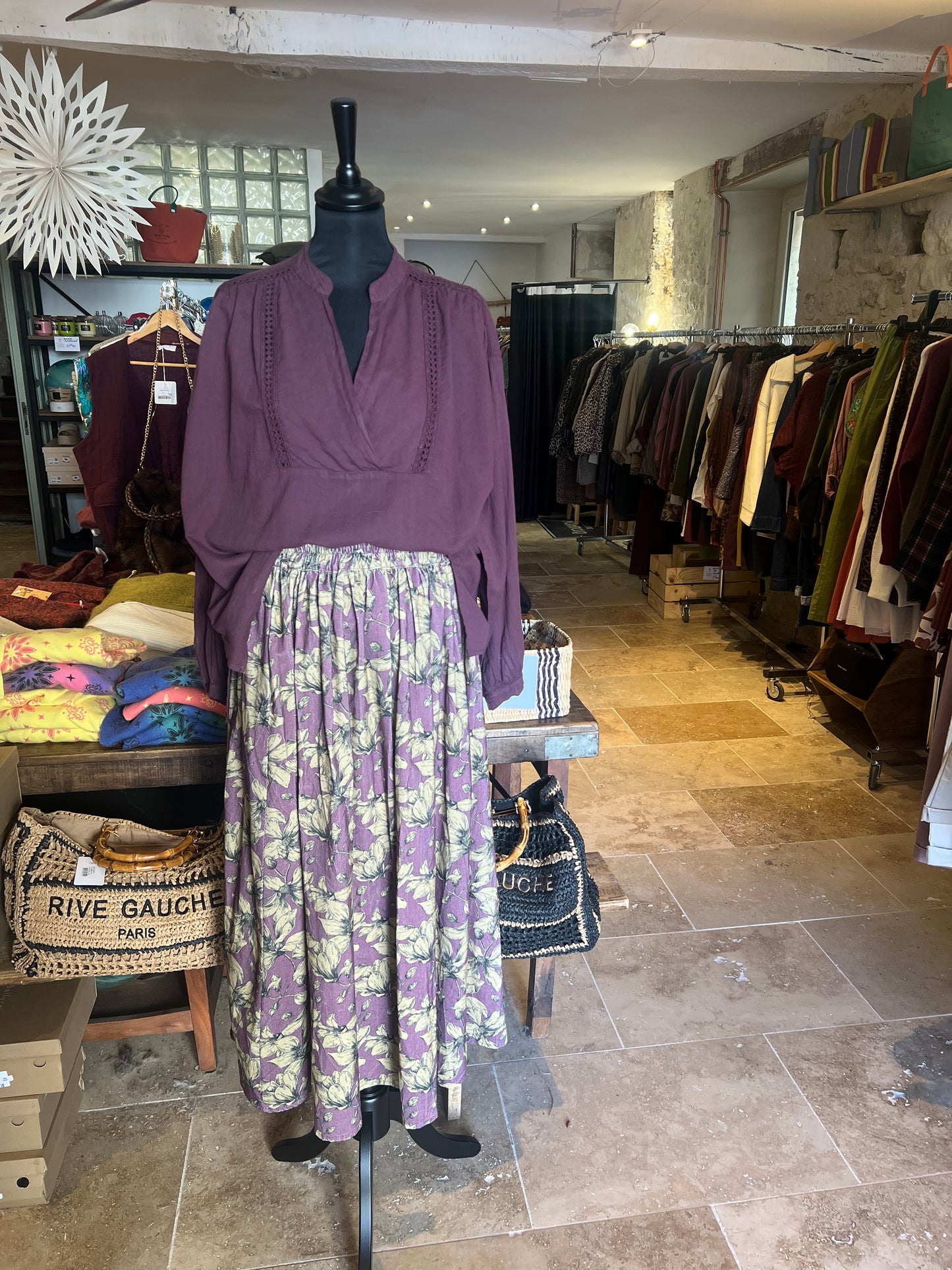 Blouse Emma prune-Johanna Paris