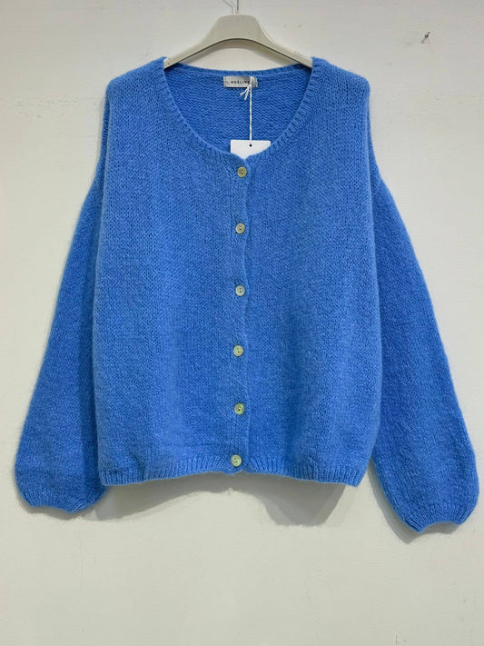 Gilet en kid mohair et laine 7535: Bleu clair