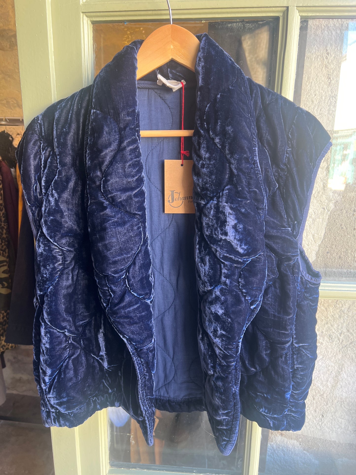 Gilet sans manche en velours Clara-Johanna Paris