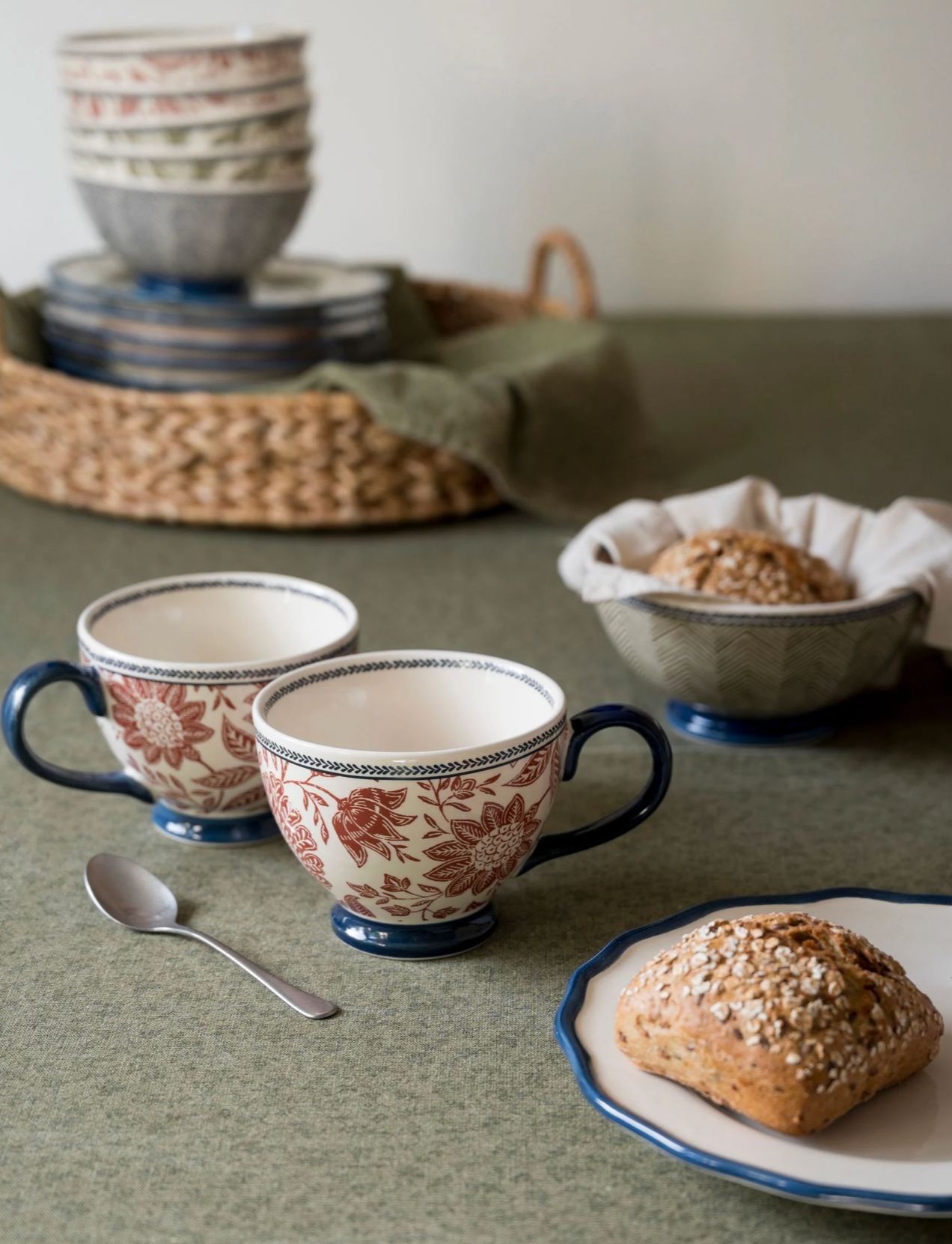 Sets 2 mugs XL- Hedingham Laura Ashley-Terracotta
