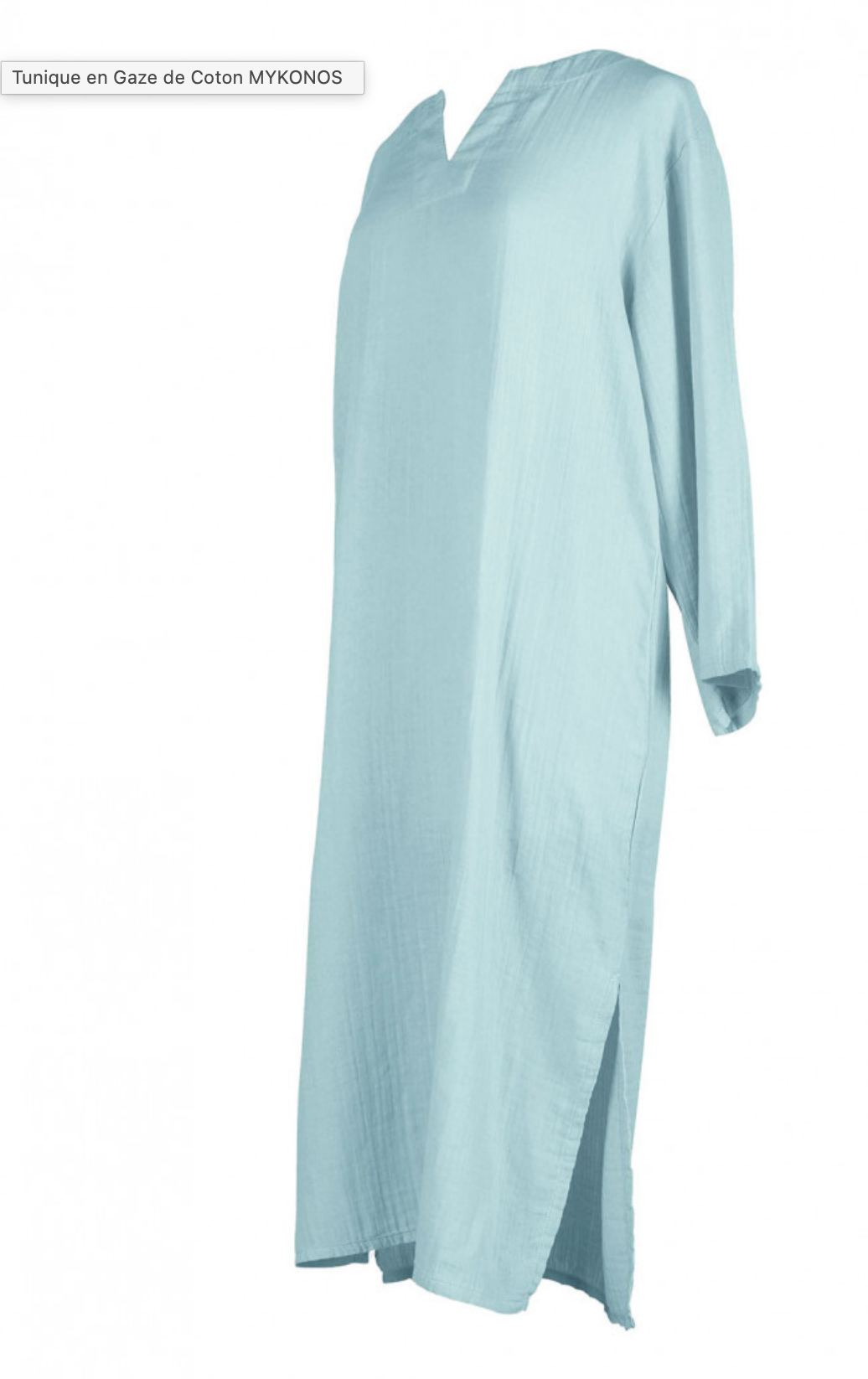 Nouveau-Tunique gaze de coton Mykonos Haomy-8 coloris