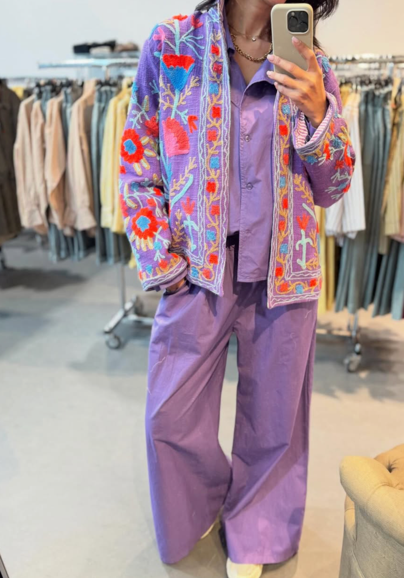 Veste India violette-Johanna Paris