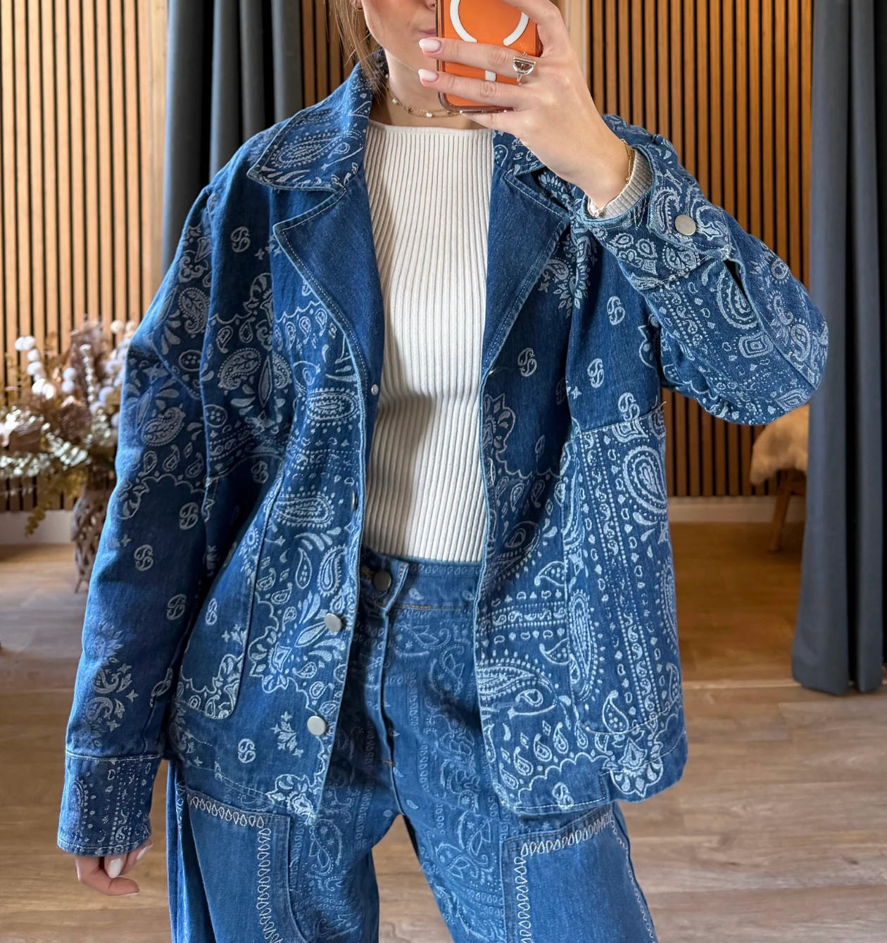 Veste bandana en jean-Johanna Paris