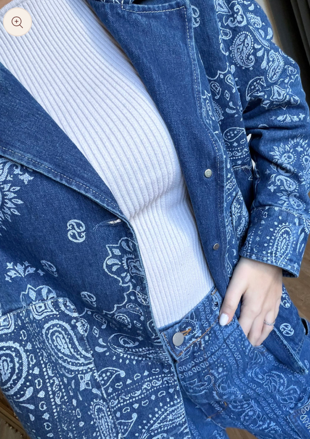 Veste bandana en jean-Johanna Paris