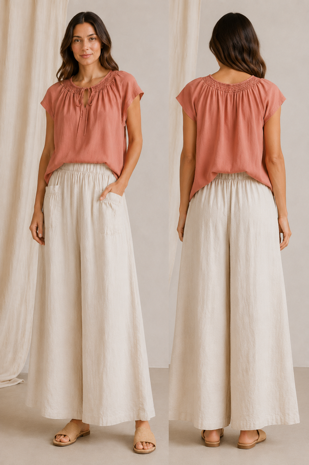 Blouse  Lilou-100% coton-Rose blush
