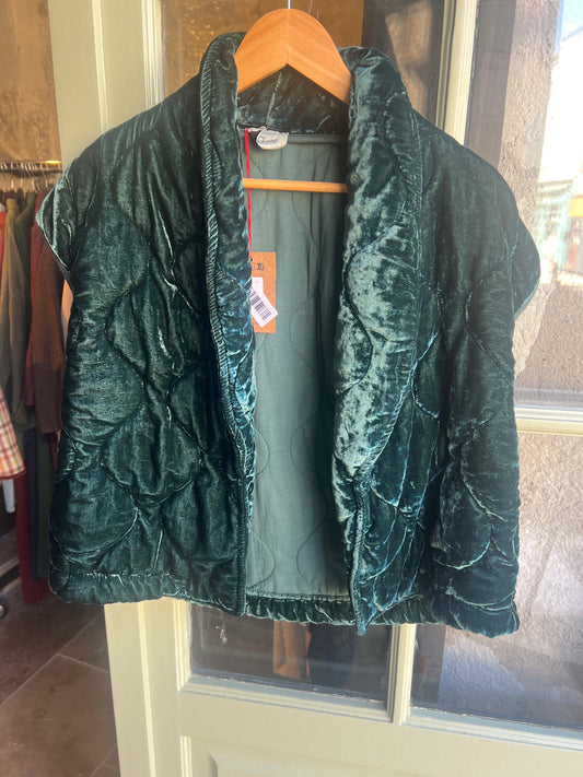 Gilet sans manche vert Clara-Johanna Paris