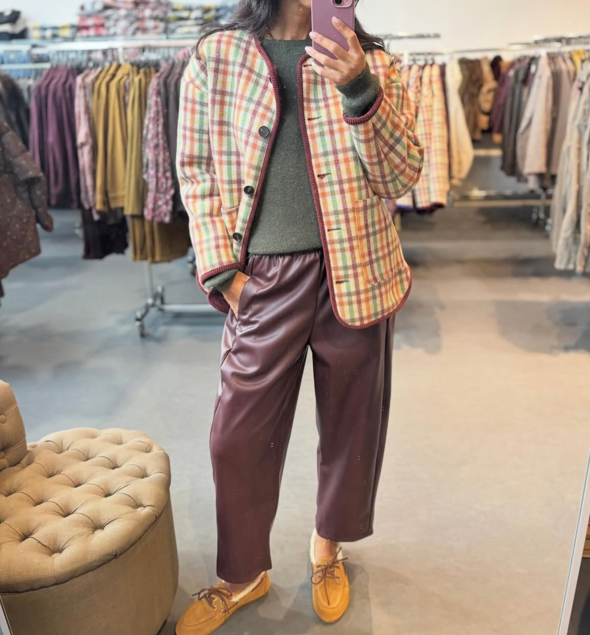 Veste à carreaux Anita-Johanna Paris