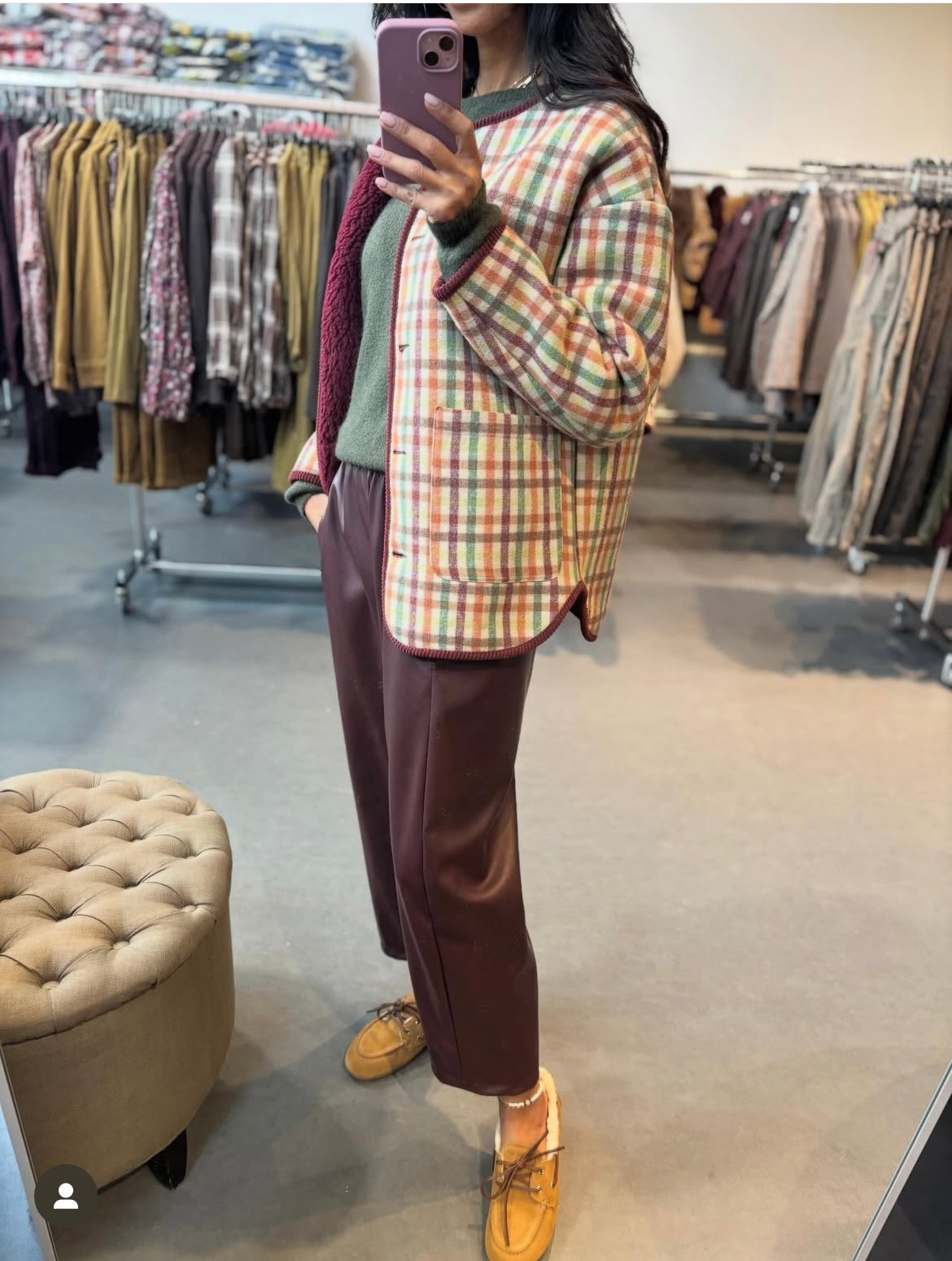 Veste à carreaux Anita-Johanna Paris