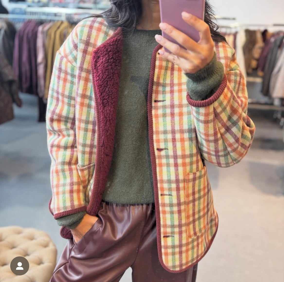 Veste à carreaux Anita-Johanna Paris