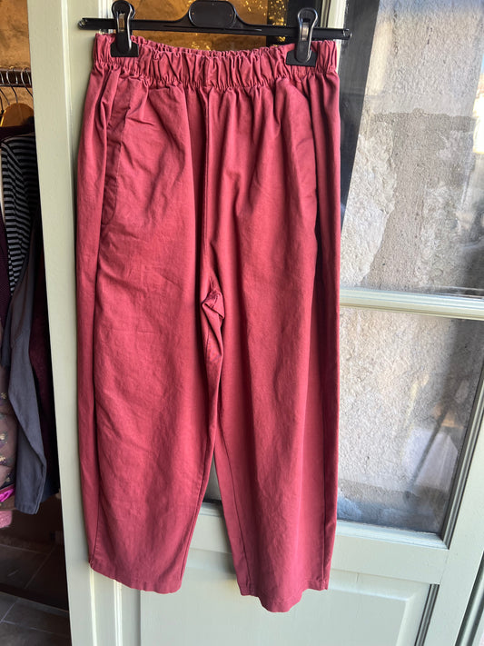 Promo pantalon magique terracotta toile hiver -Johanna Paris