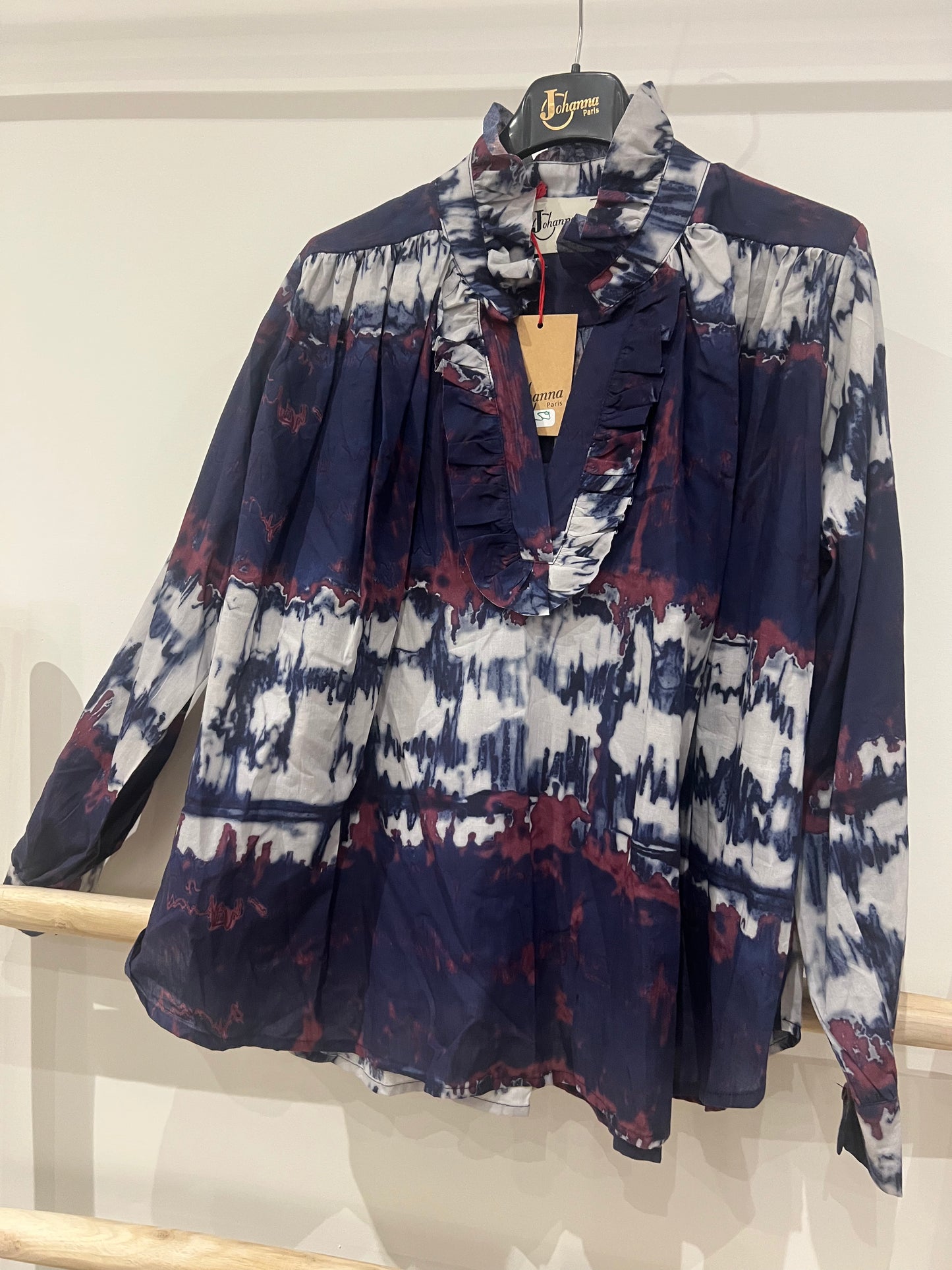 Blouse Ava tie and dye violet -Johanna Paris