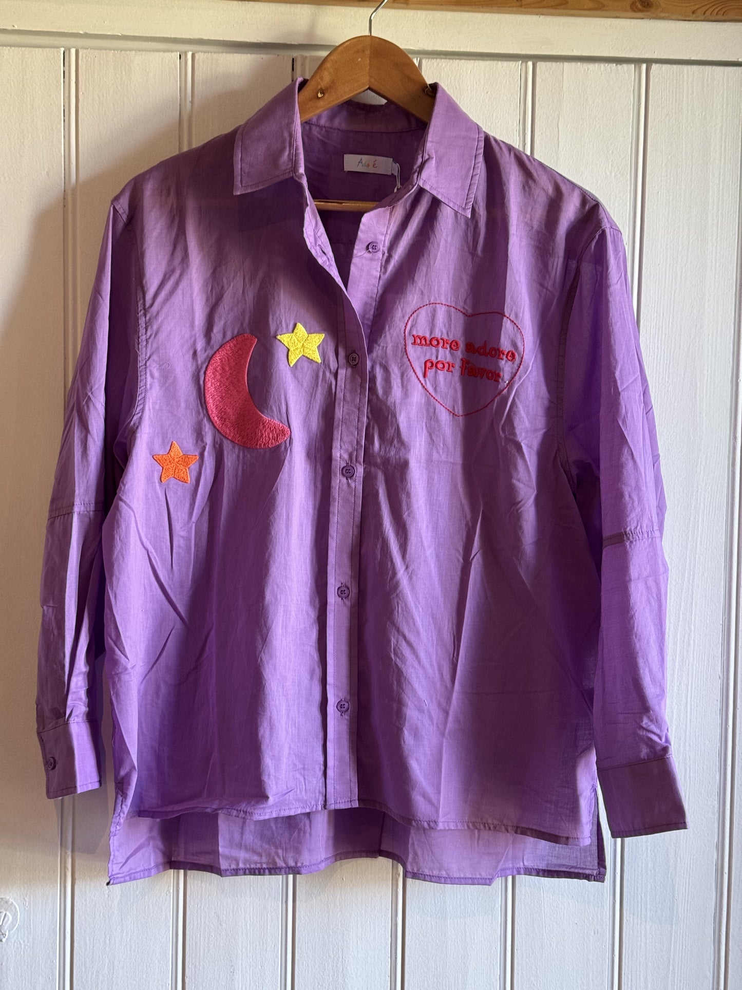 Promo-Chemise violette Esmeralda -Adoré Paris