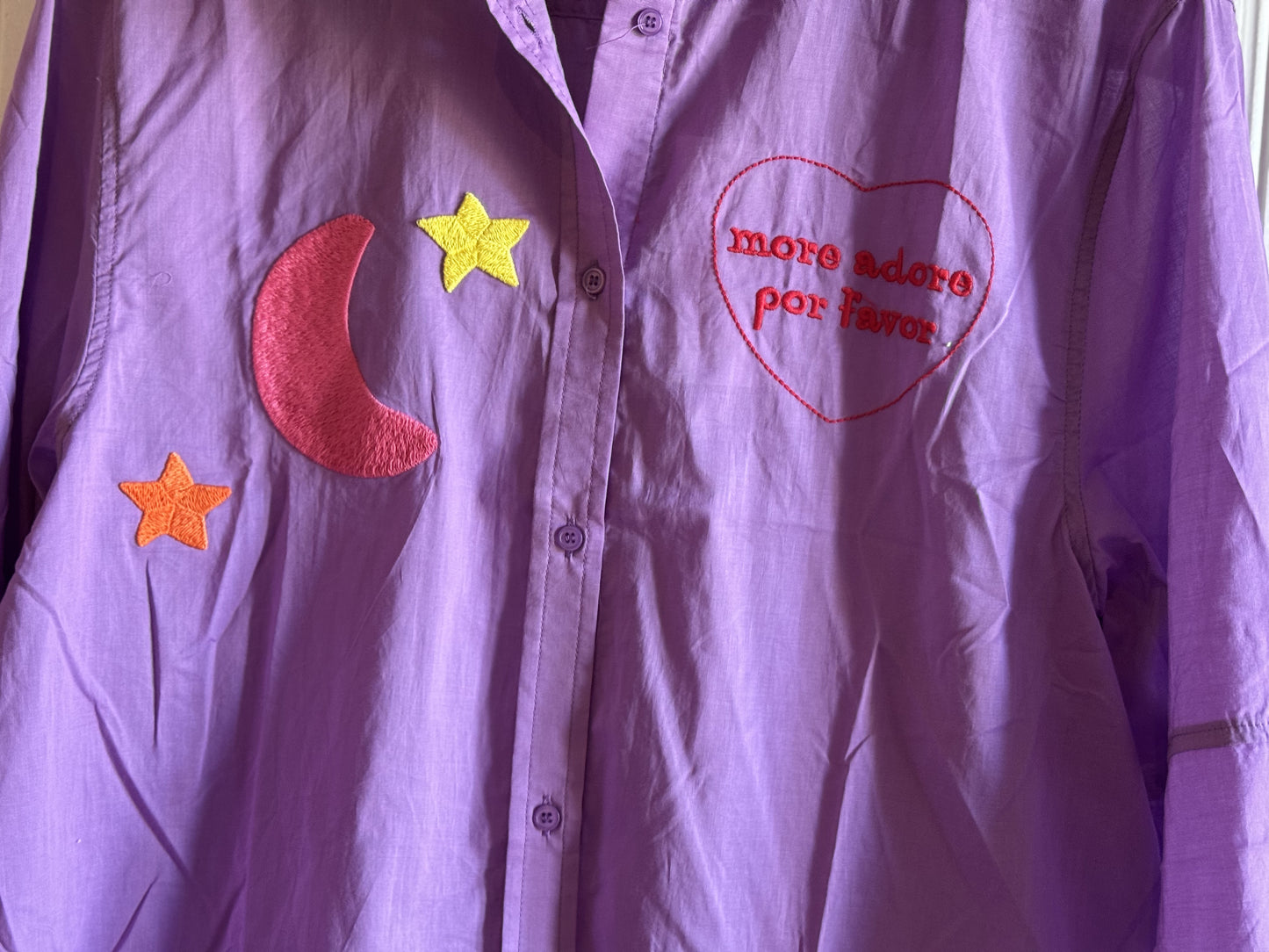 Promo-Chemise violette Esmeralda -Adoré Paris