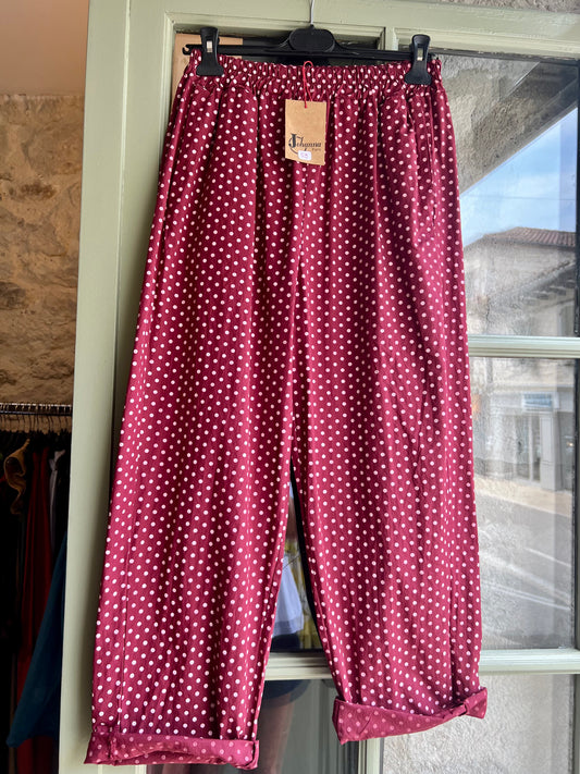 Promo-Pantalon Magique à pois-Johanna Paris