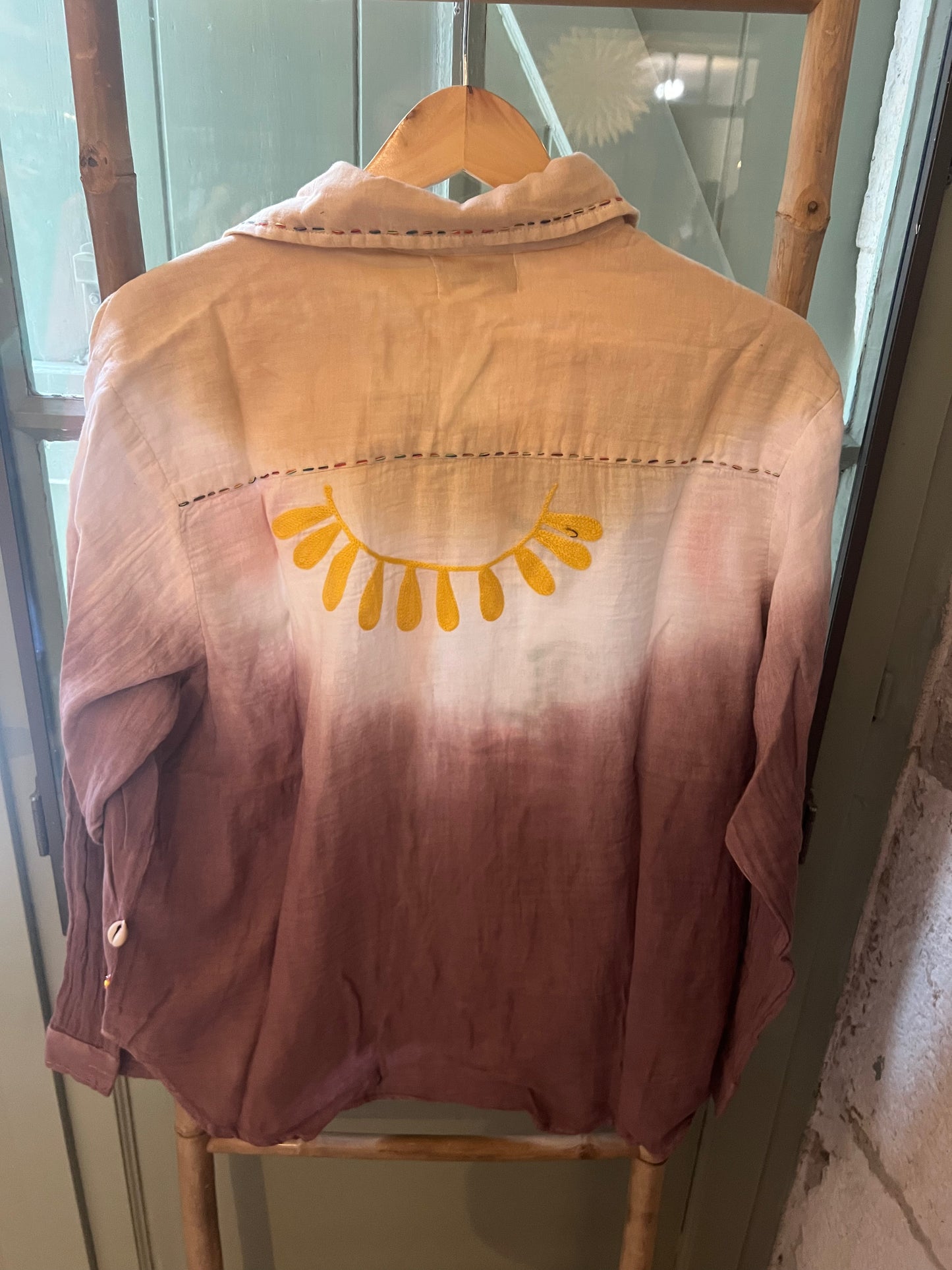 Chemise Cora Tie and Dye bordeaux-The Corner