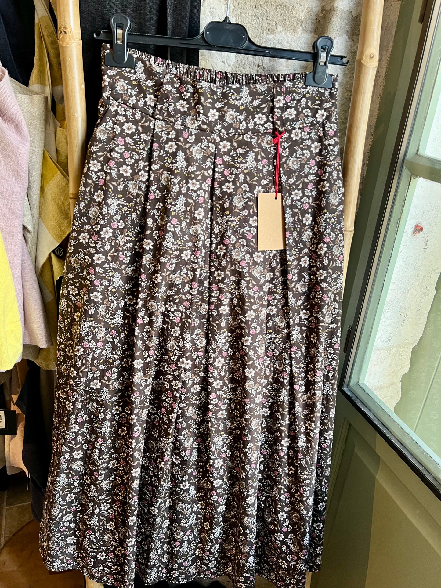 Promo-Jupe longue Diane imprimé Liberty choco-Johanna Paris