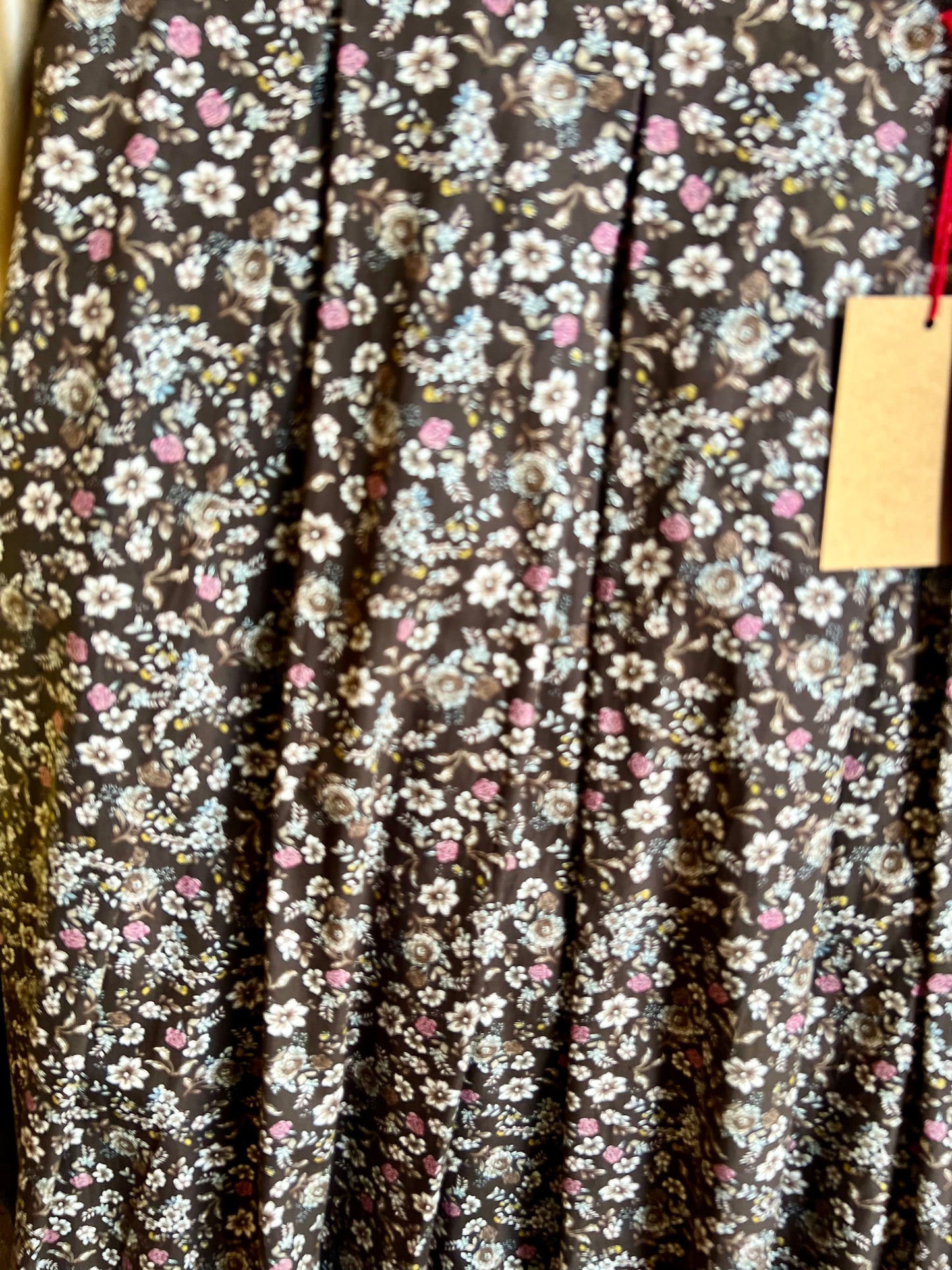 Promo-Jupe longue Diane imprimé Liberty choco-Johanna Paris