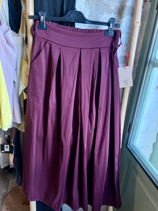 Promo-Jupe longue Diane prune Johanna Paris