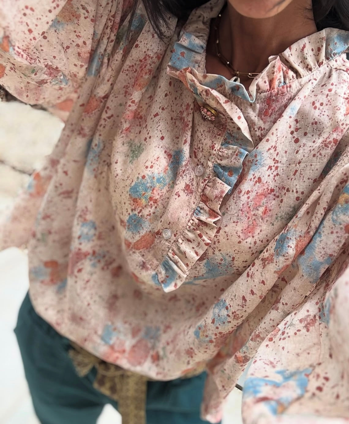 Promo-Chemise Bella multicolore clair-Johanna Paris