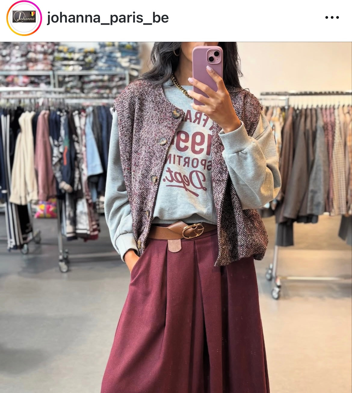 Gilet ss manche chiné-Johanna paris