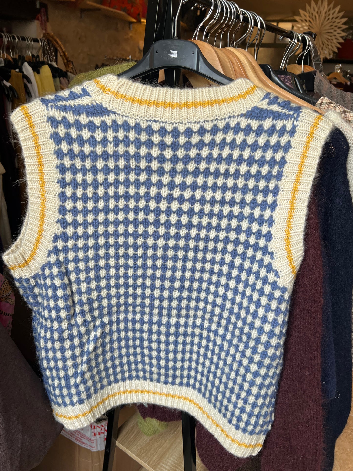 Pull ss manche damier-Johanna Paris