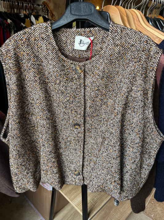 Gilet ss manche chiné-Johanna paris