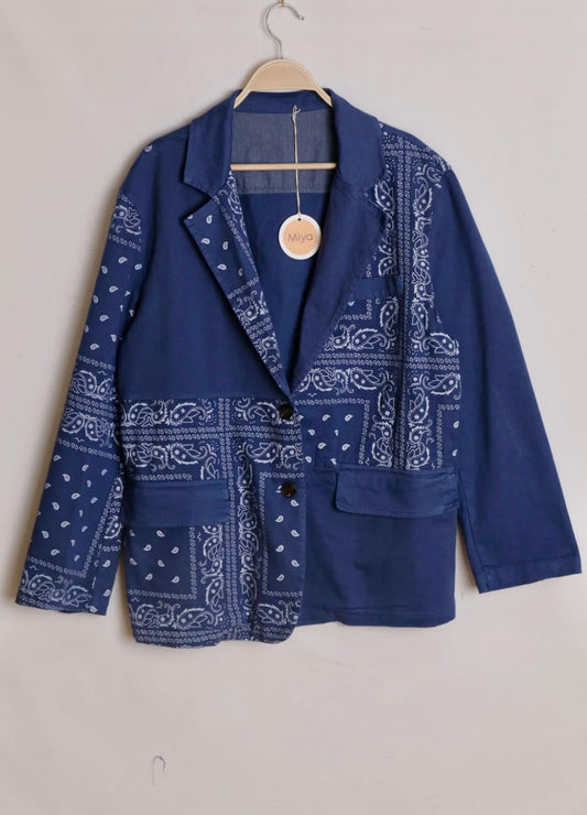 Veste Bleu marine imprimé Bandana