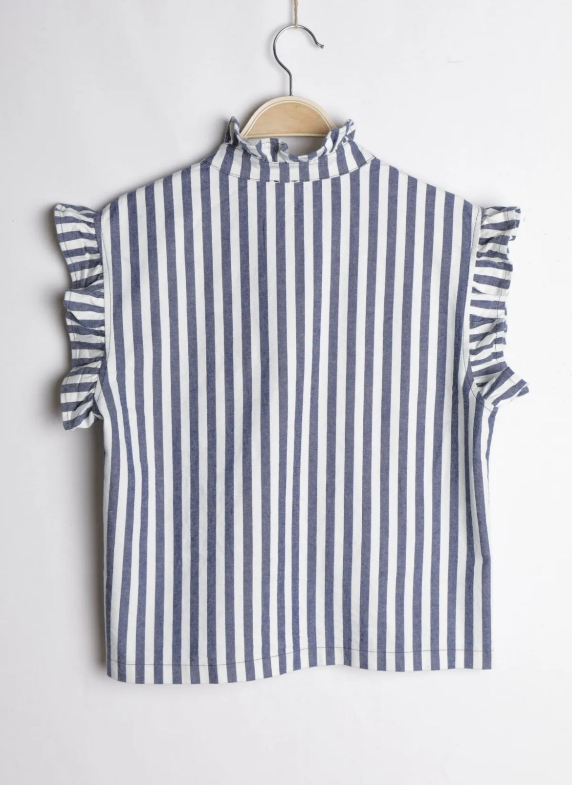 Chemise sans manche Carmen à rayures bleu Denis