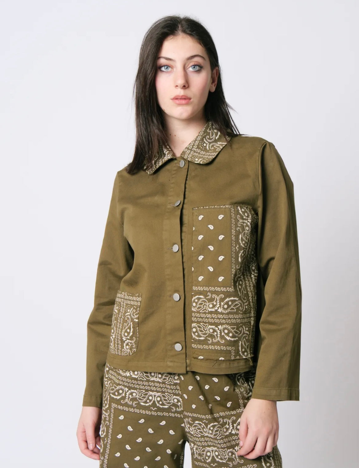 Chemise Bandana kaki