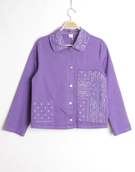 Chemise-surchemise bandana violet