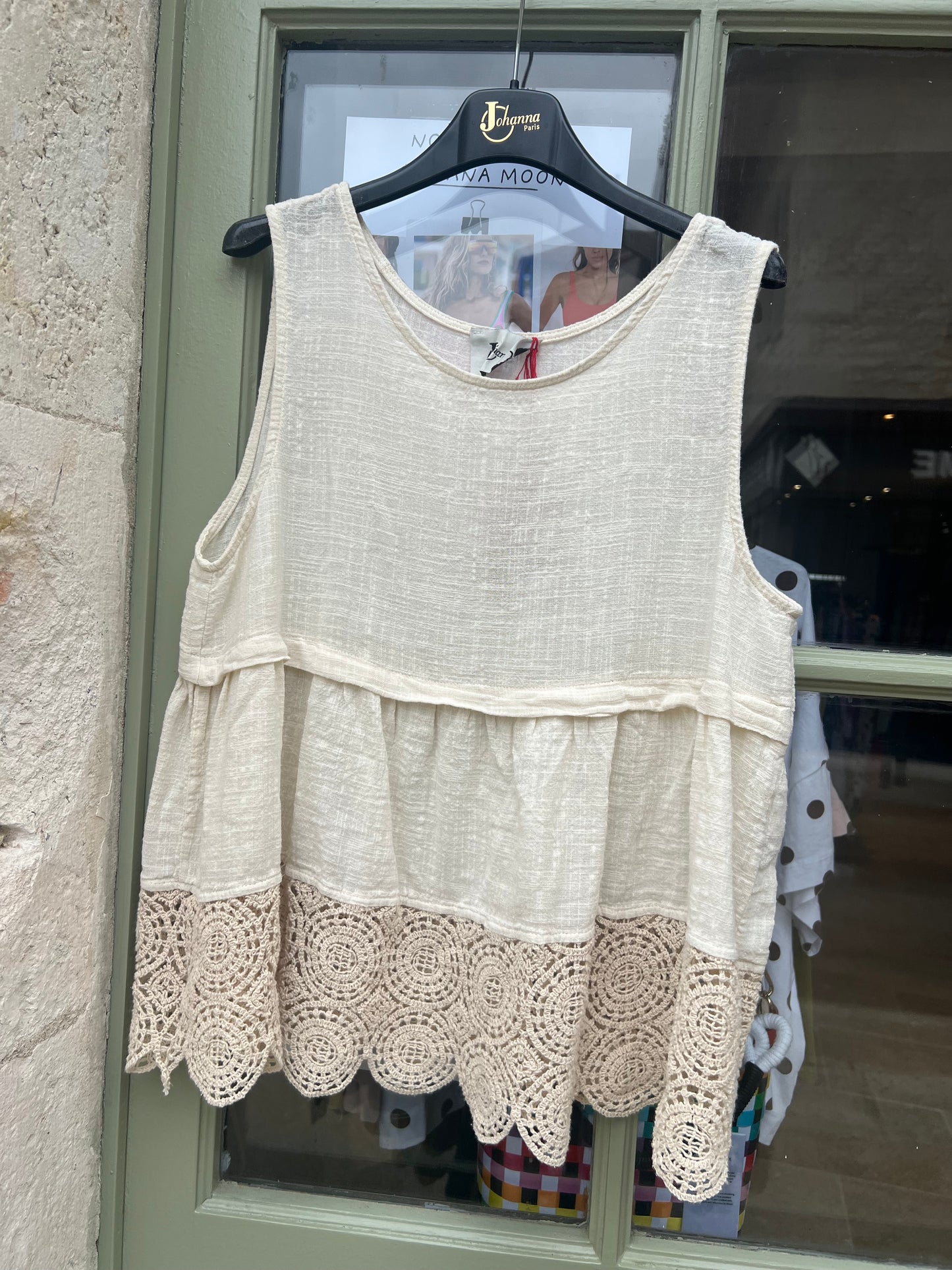 Top Enzo en garza et macramé-Johanna Paris-Plusieurs coloris