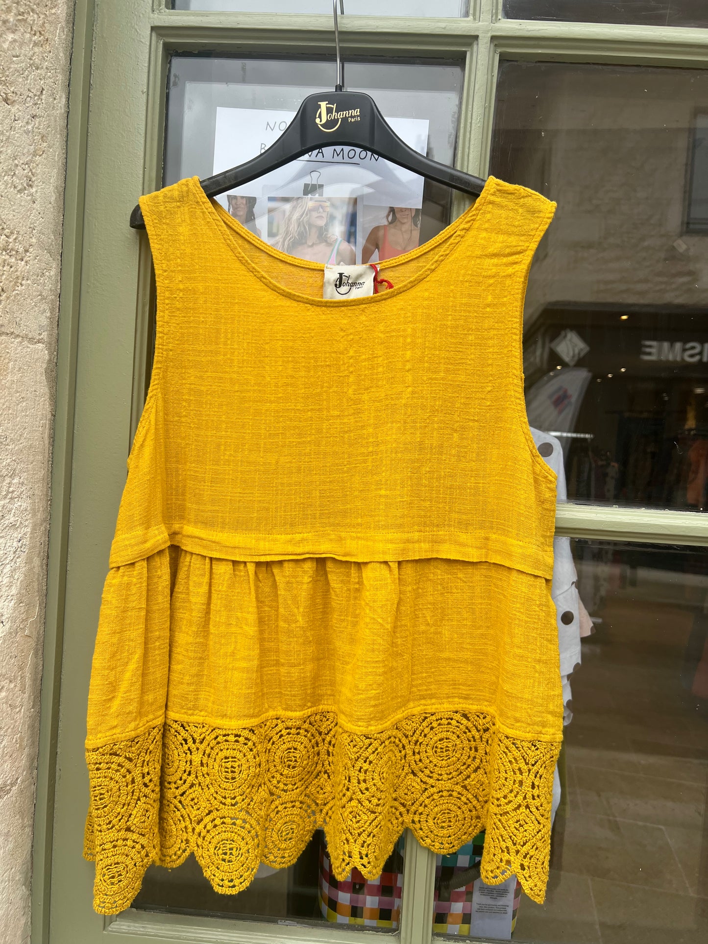 Top Enzo en garza et macramé-Johanna Paris-Plusieurs coloris