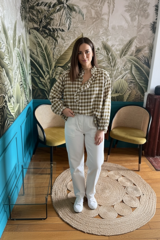 Chemise Dina verte-Johanna Paris-Trendy Faubourg