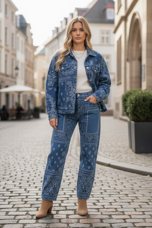 Veste bandana en jean-Johanna Paris